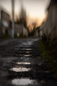 flaques chemin Thomery
